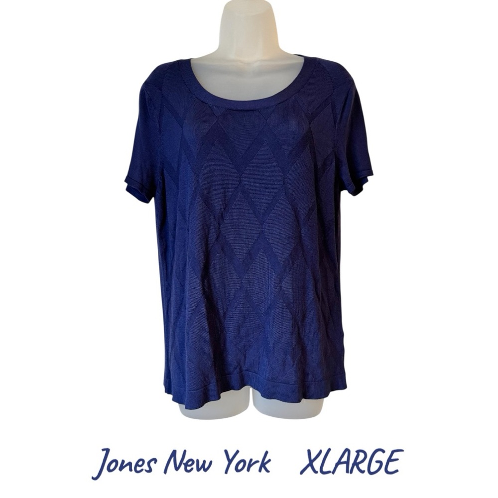 JONES NEW YORK NAVY LIGHTWEIGHT SWEATER XLARGE #Z - Picture 1 of 7